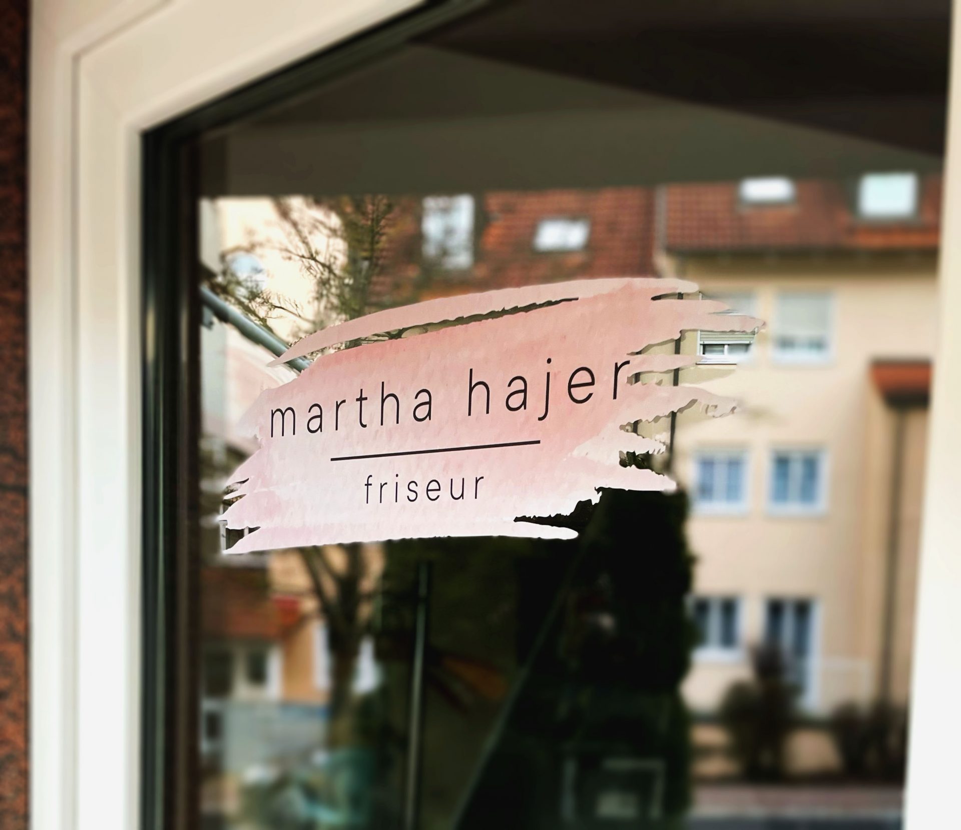 Fensterbeschriftung Martha Hajer