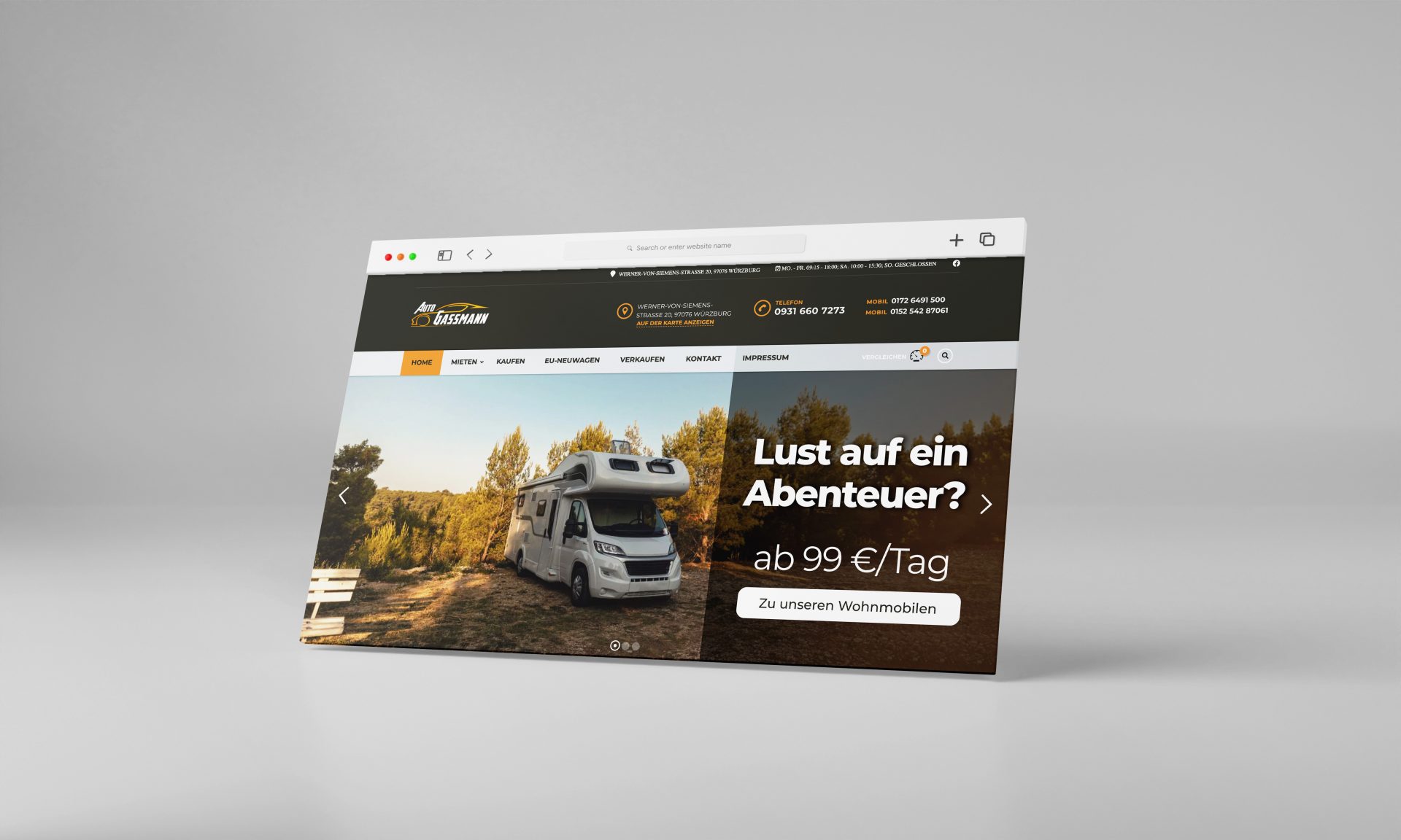 Webseite Automobile Gassmann